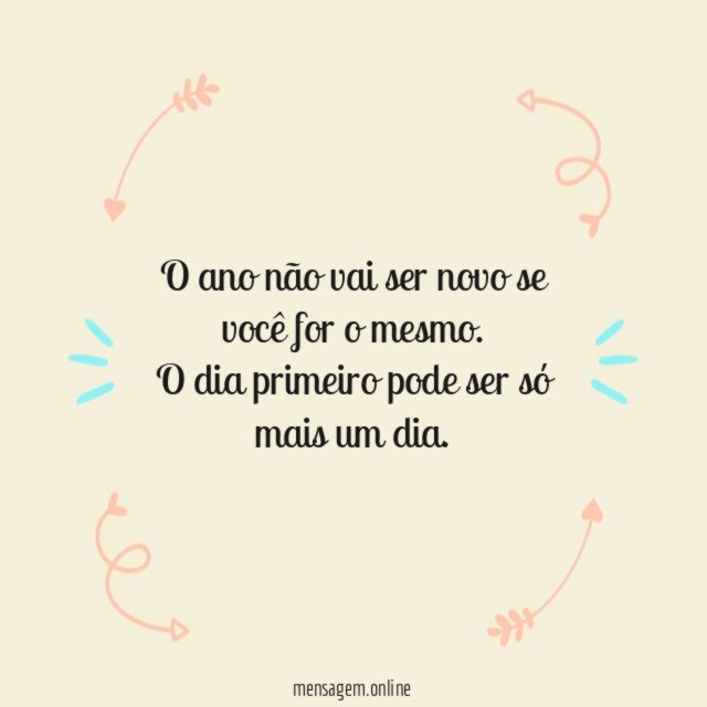 O ano não vai ser novo