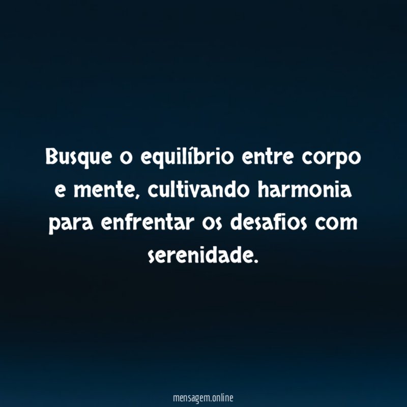 Equilíbrio e Harmonia