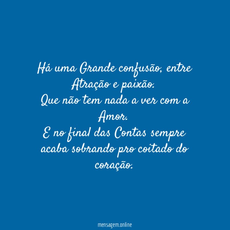 Há uma Grande confusão