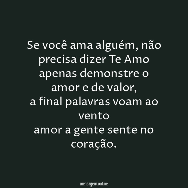 Se você ama alguém