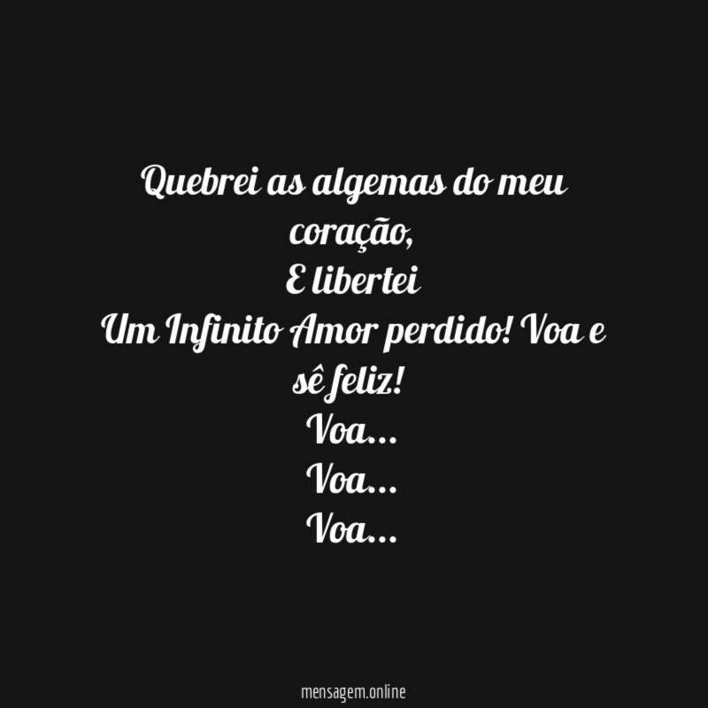 Quebrei as algemas do meu coração