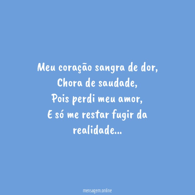 Meu coração sangra de dor