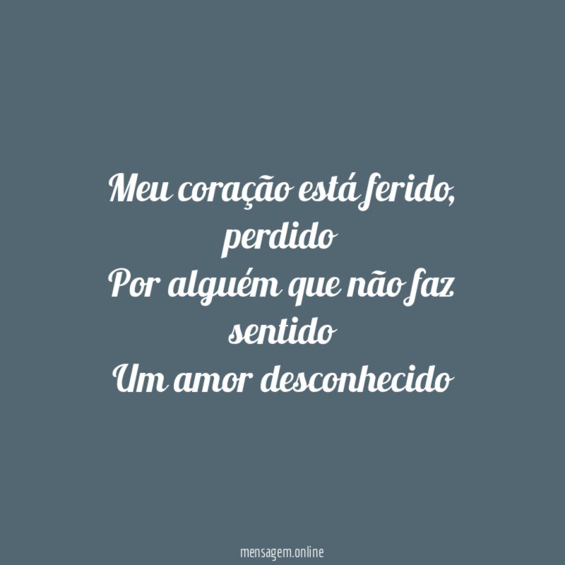 Meu coração está ferido