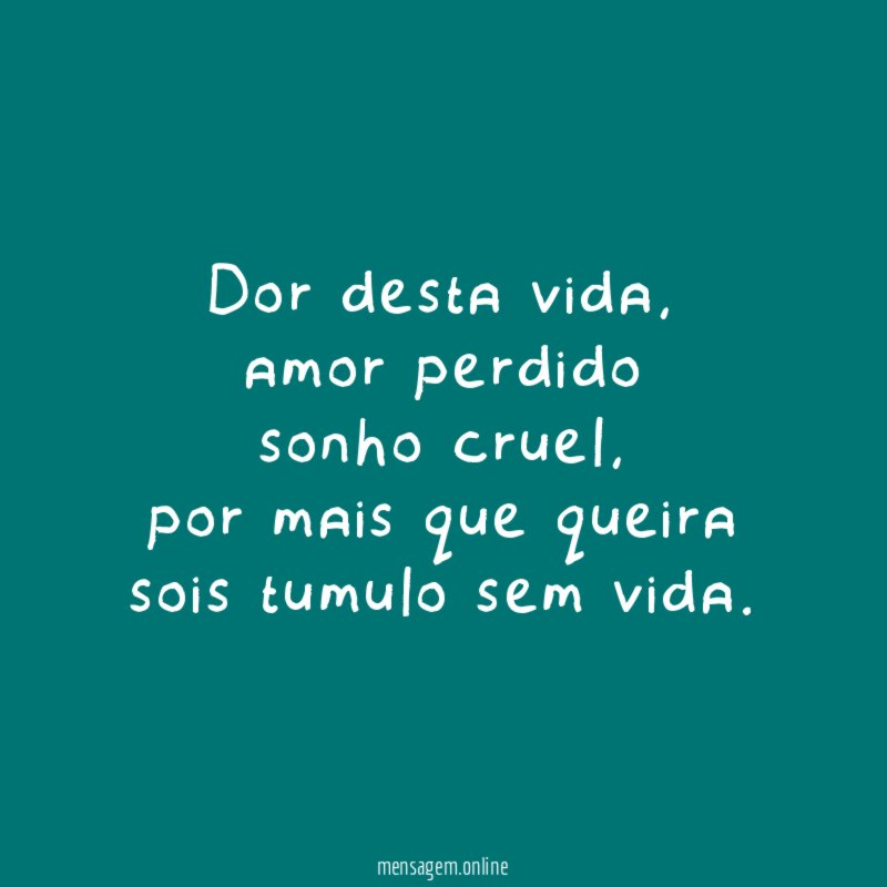 dor desta vida