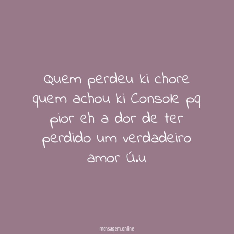 Quem perdeu ki chore quem achou ki Console