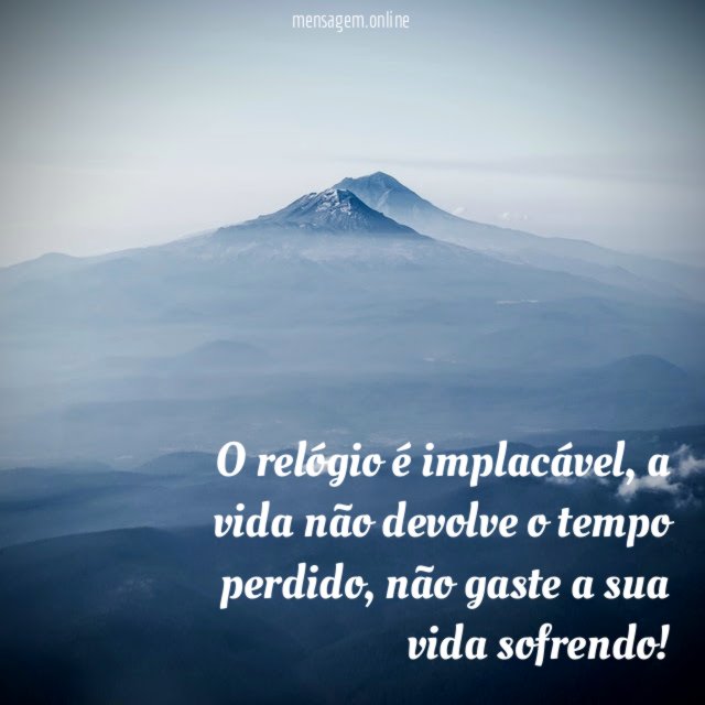 O relógio é implacável