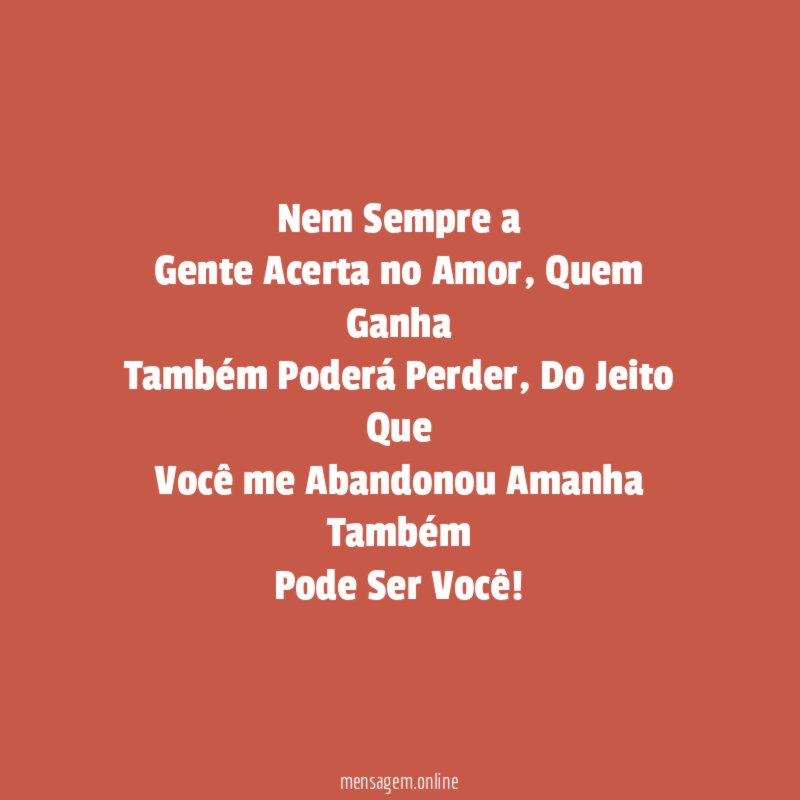 Nem Sempre a Gente Acerta no Amor