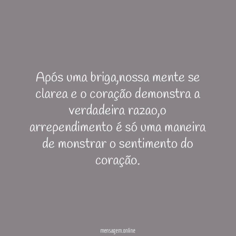 Após uma briga