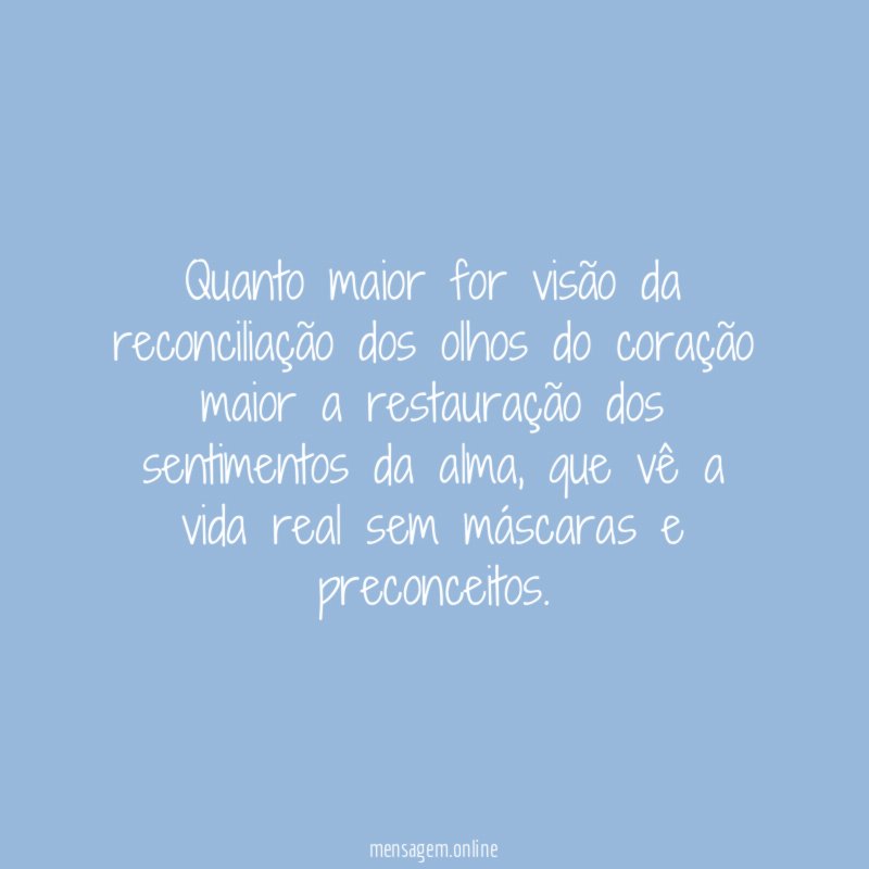 Quanto maior for visão da reconciliação dos olhos