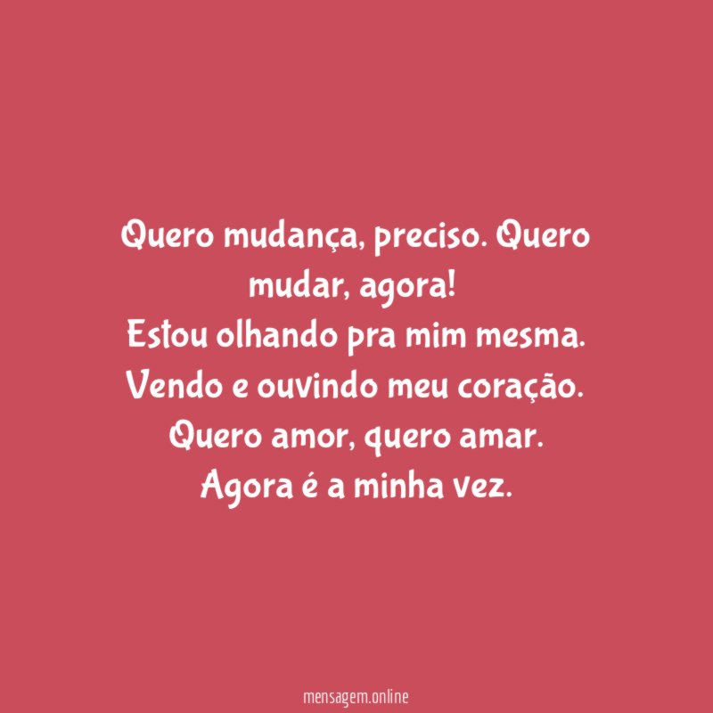 Quero mudança