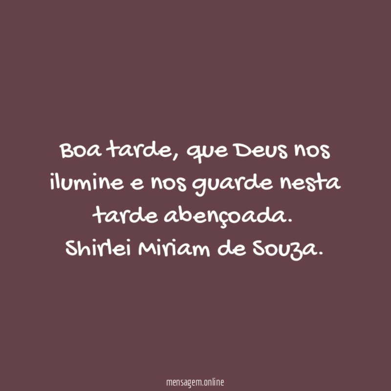 Boa tarde