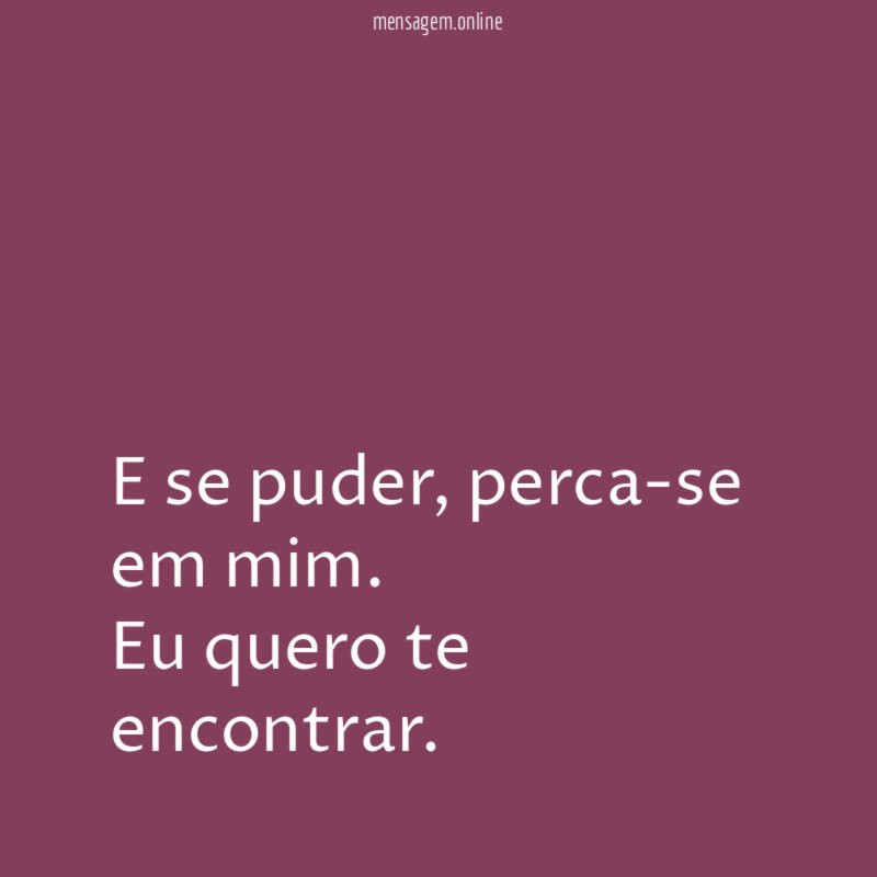 E se puder