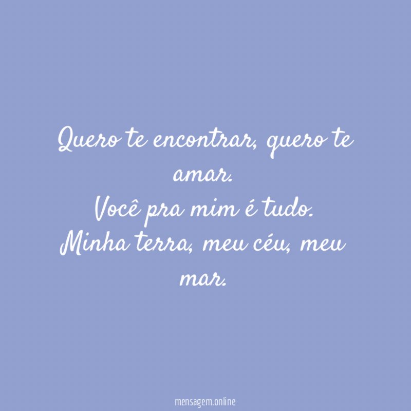 Quero te encontrar
