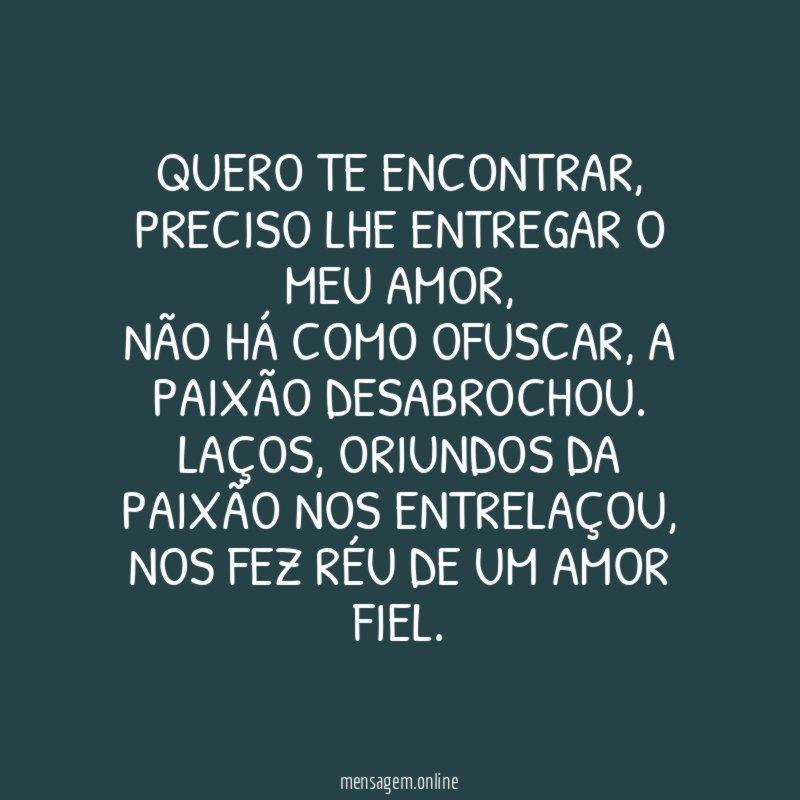 Quero te encontrar