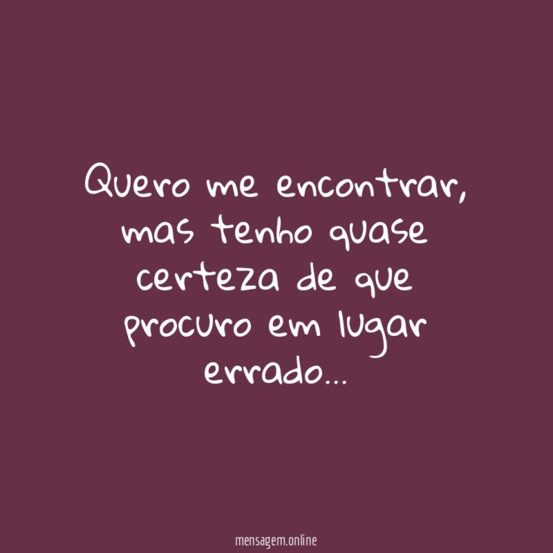Quero me encontrar