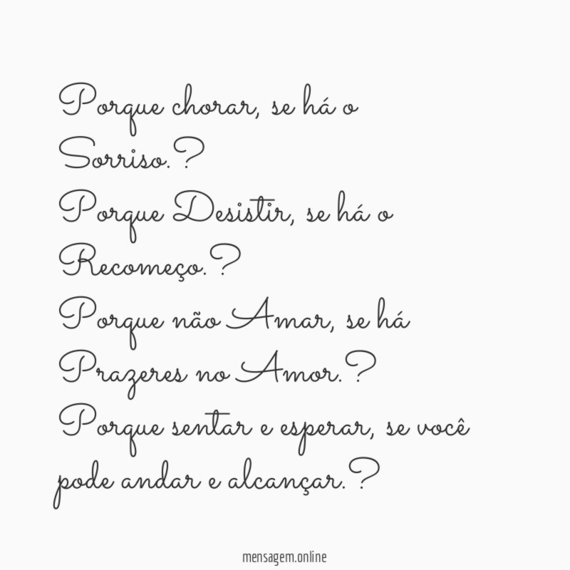 Porque chorar