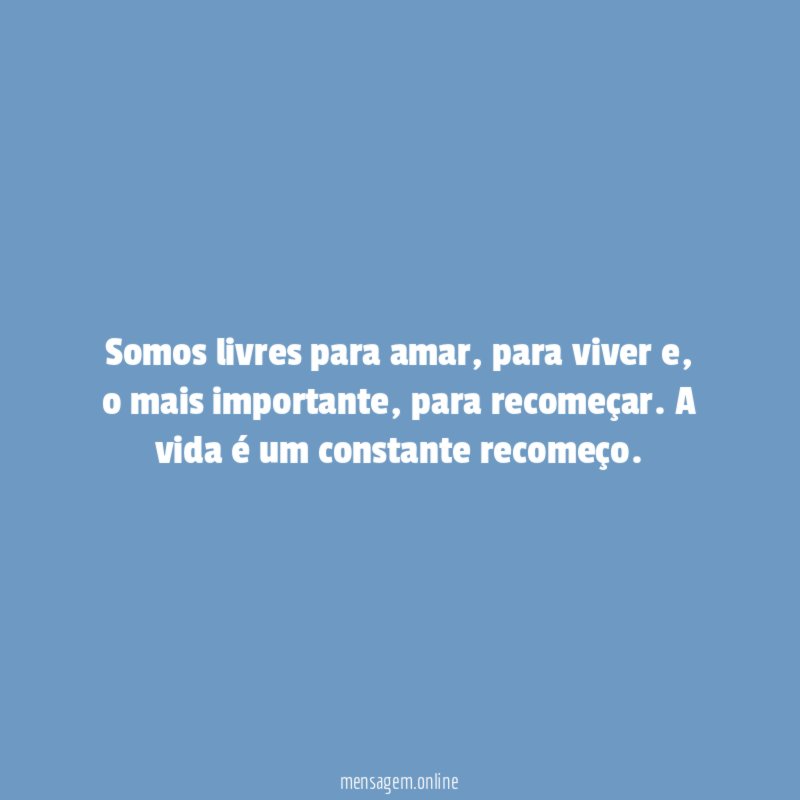 Somos livres para amar