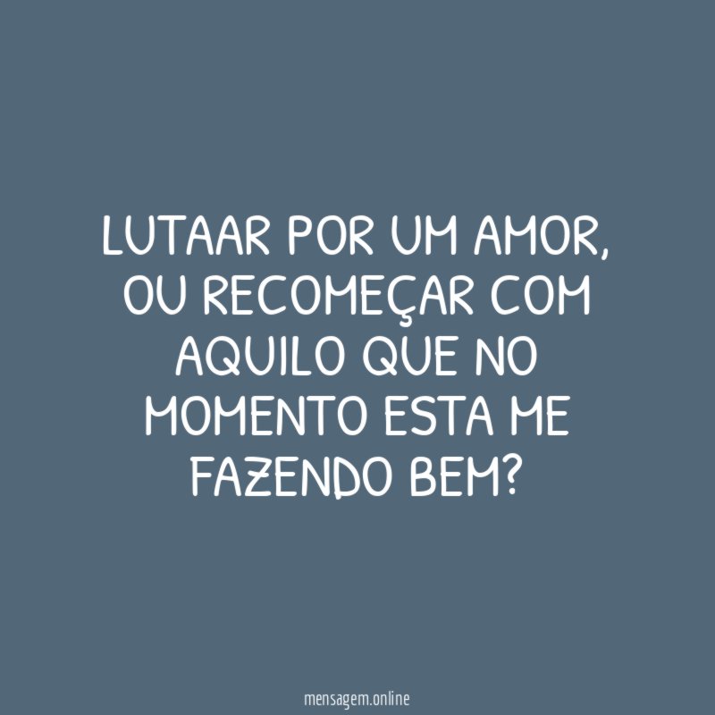 Lutaar por um amor