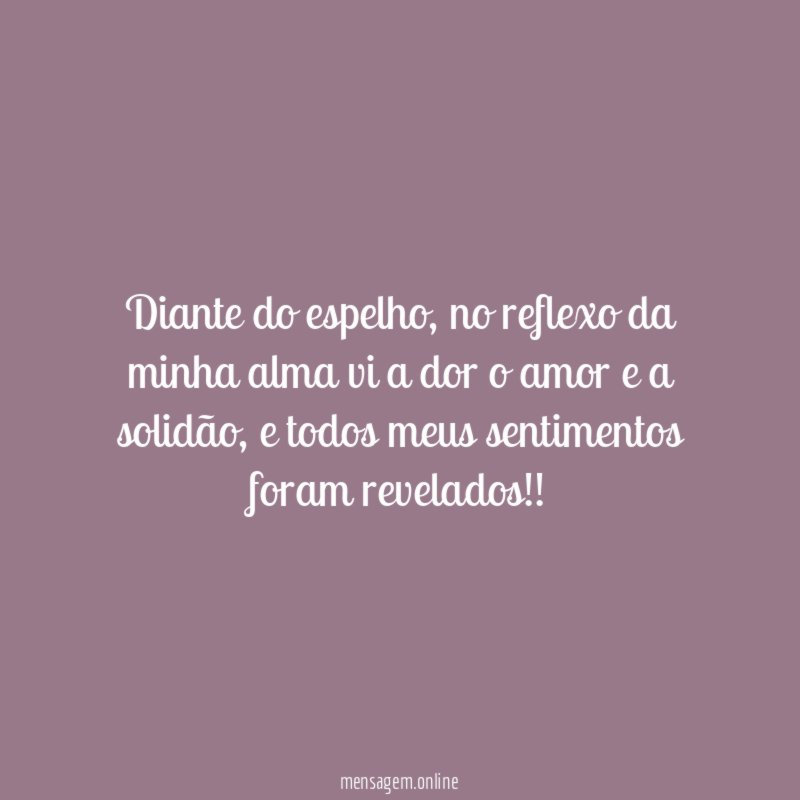 Diante do espelho