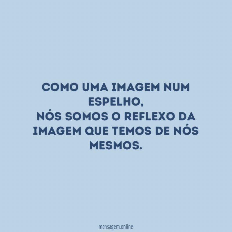 Como uma imagem num espelho