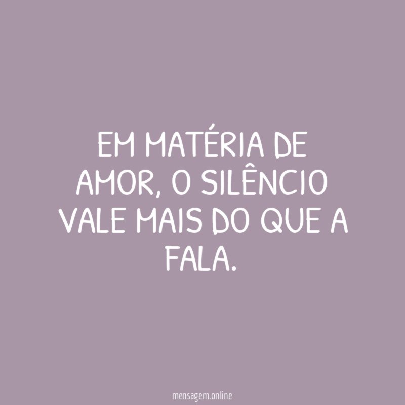 Em matéria de amor