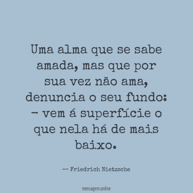 Uma alma que se sabe amada