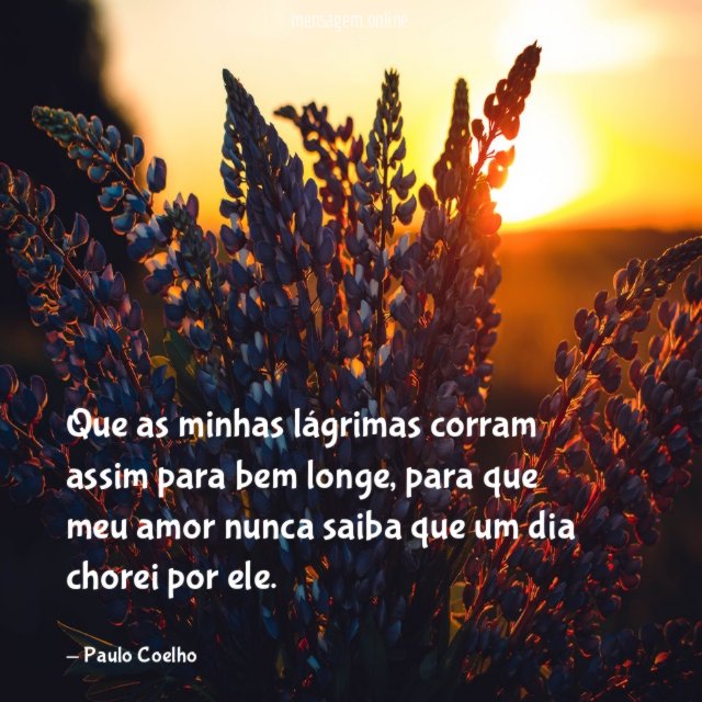 Que as minhas lágrimas corram assim para bem longe