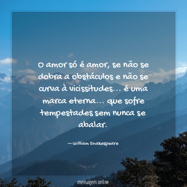 O amor só é amor