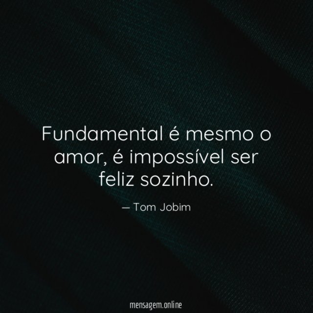 Fundamental é mesmo o amor