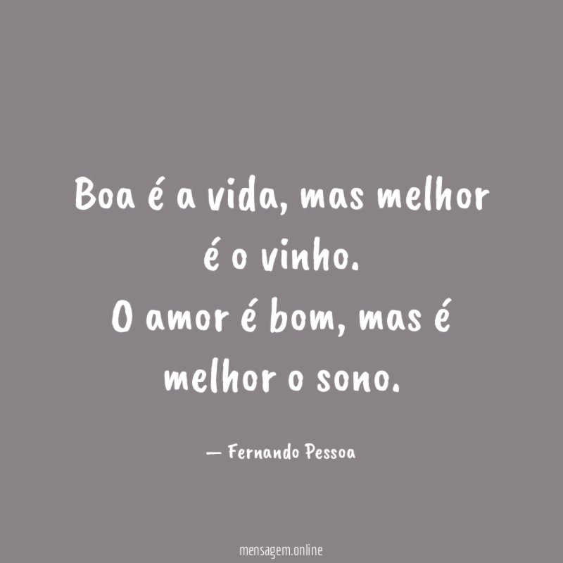 Boa é a vida