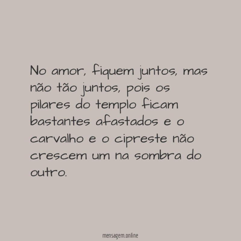 No amor