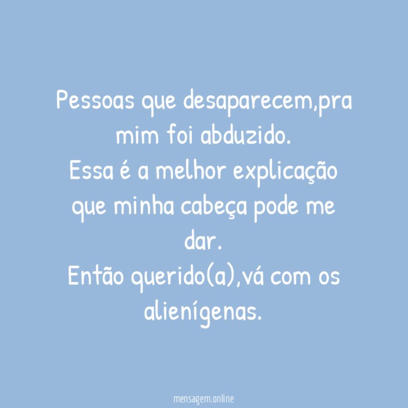 Pessoas que desaparecem