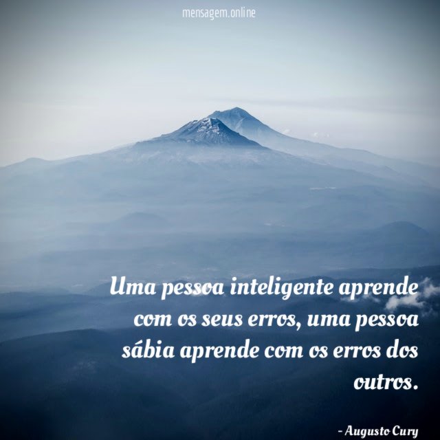 Uma pessoa inteligente aprende com os seus erros