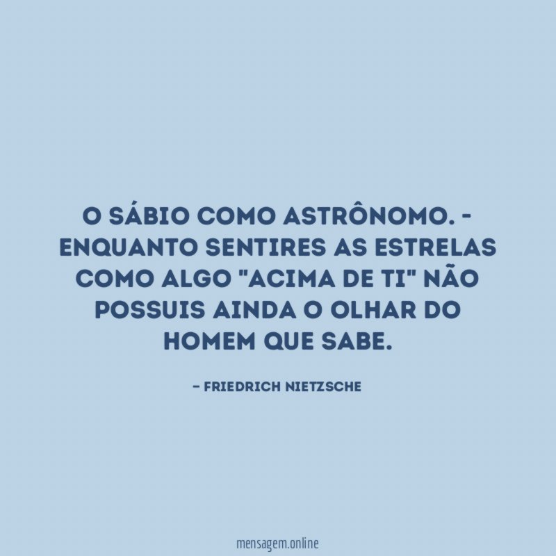 O sábio como astrônomo