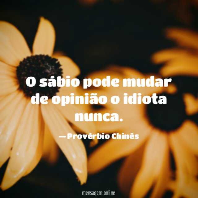 o sábio pode mudar de opinião o idiota nunca