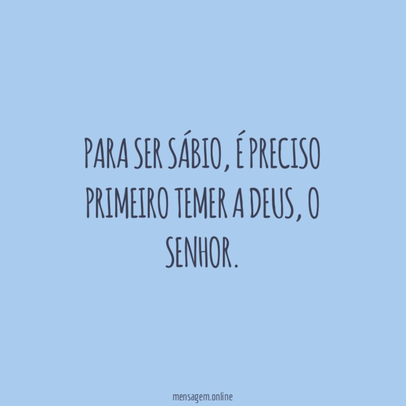 Para ser sábio