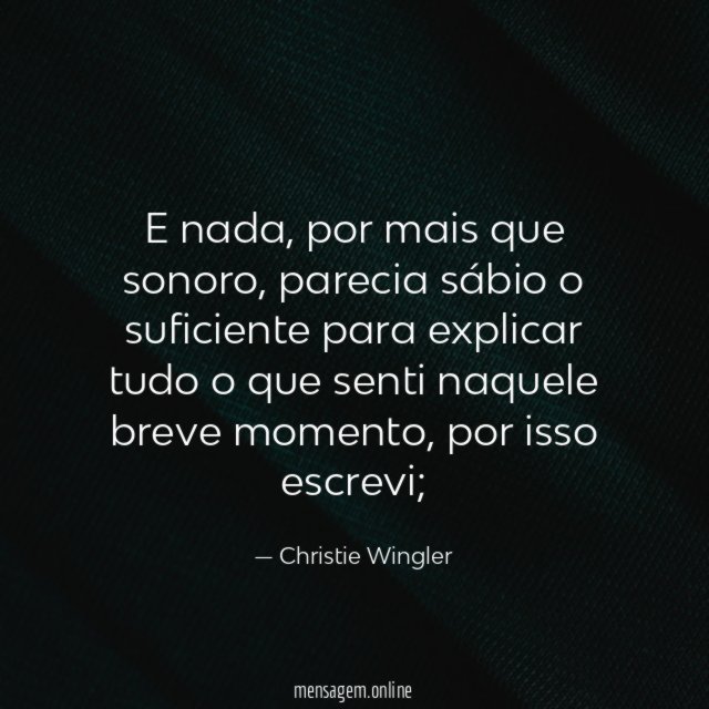 E nada