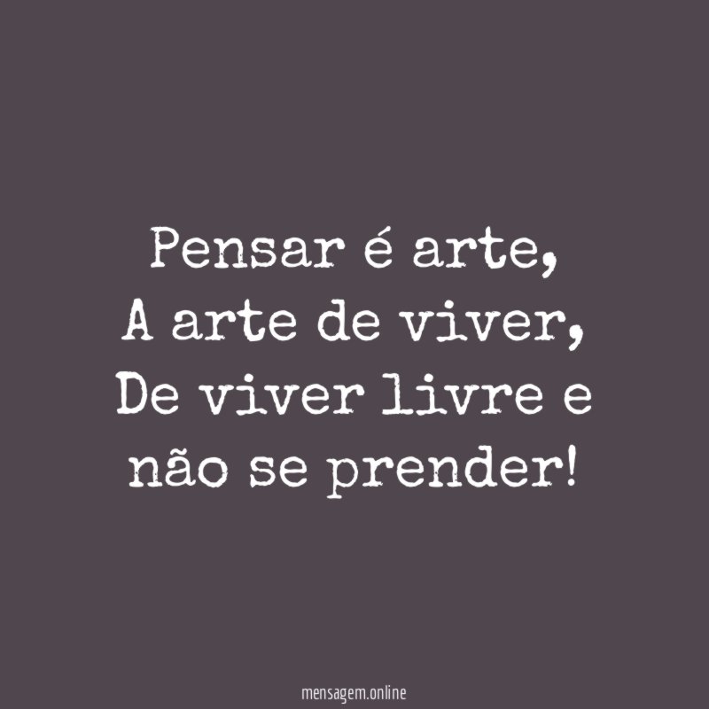 Pensar é arte