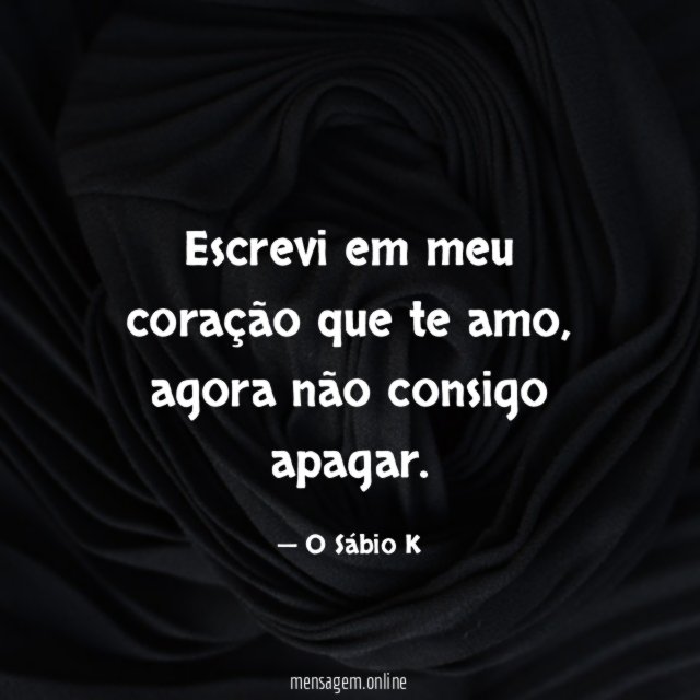 Escrevi em meu coração que te amo
