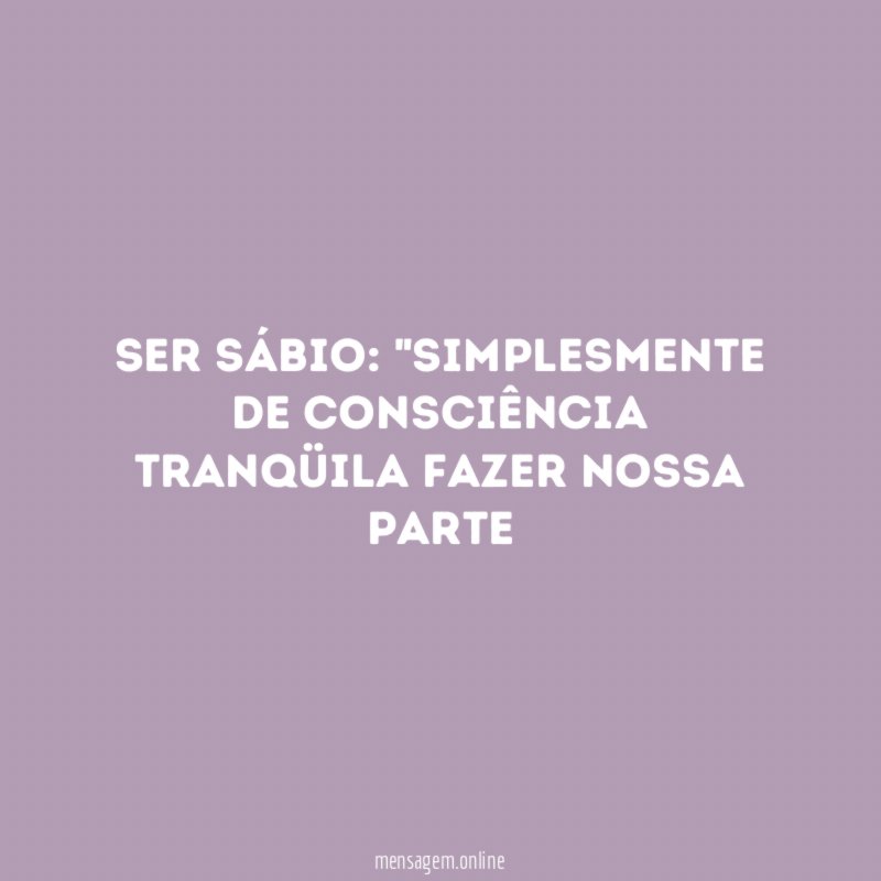 Ser sábio