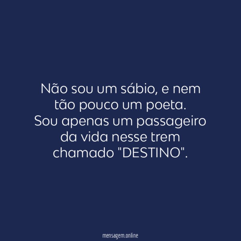 Não sou um sábio