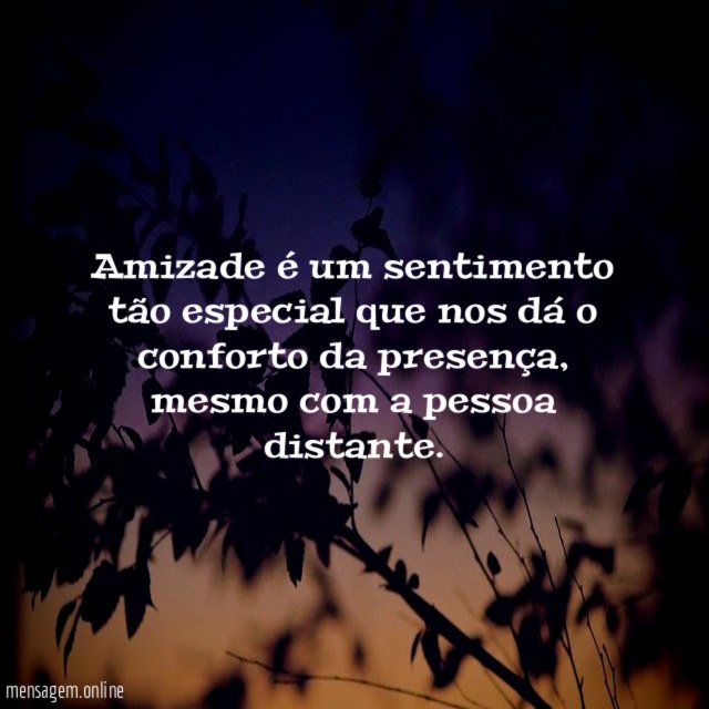 Amizade é um sentimento tão especial que nos