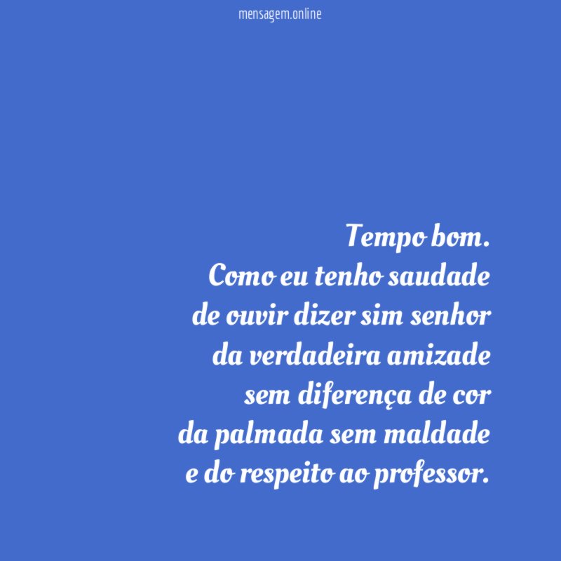 Tempo bom.