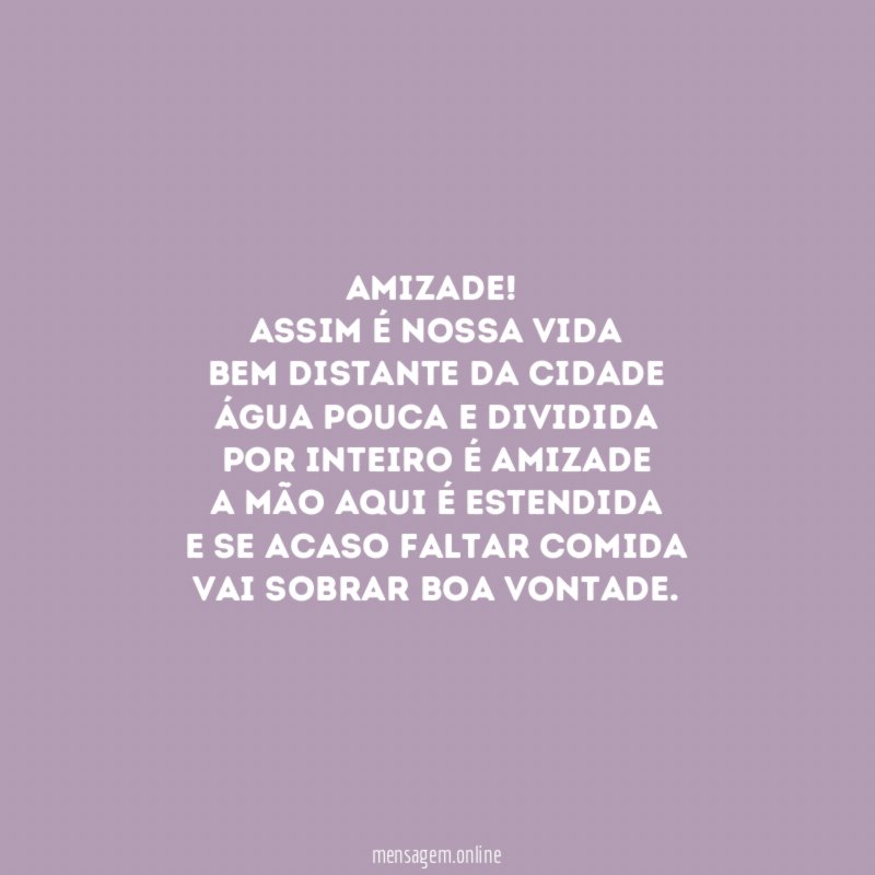 AMIZADE!