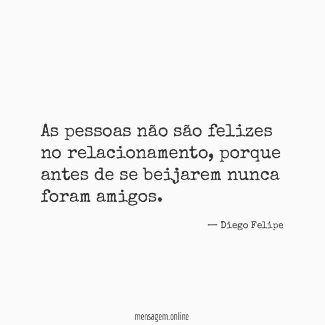 As pessoas não são felizes no relacionamento