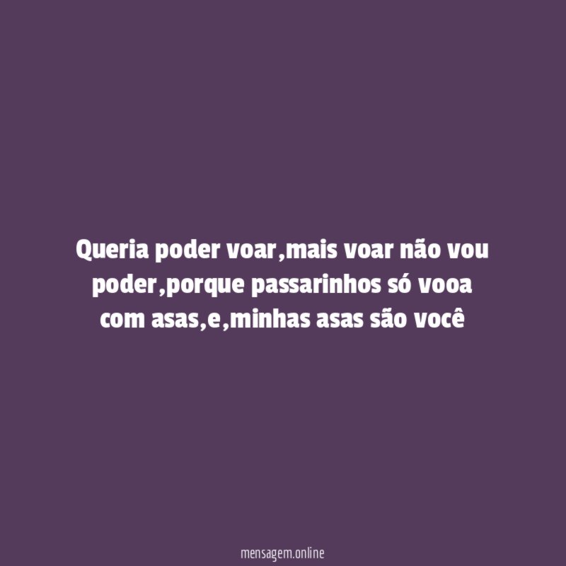 Queria poder voar