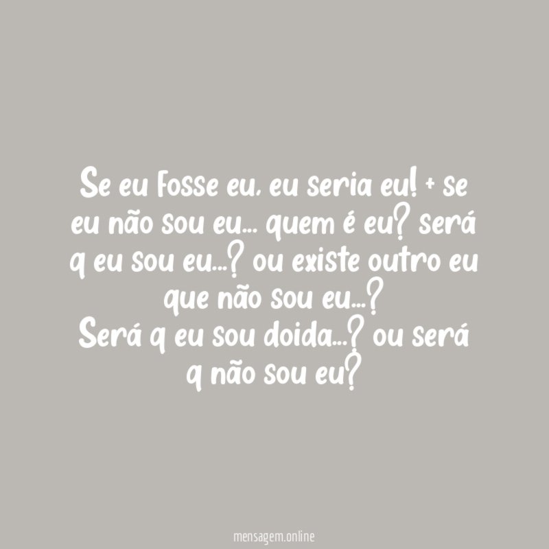 Se eu fosse eu