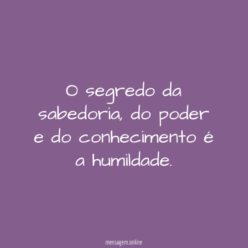 O segredo da sabedoria