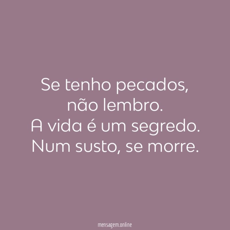 Se tenho pecados