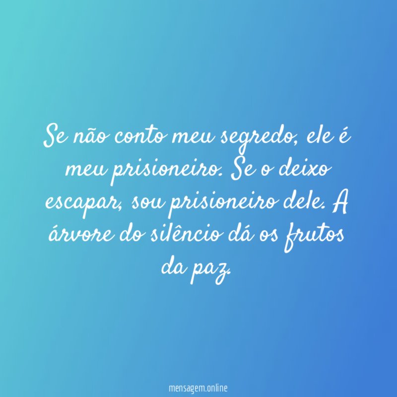 Se não conto meu segredo